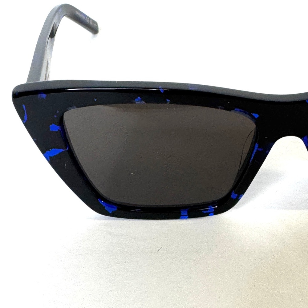 SAINT LAURENT Mica Cat Eye Sunglasses SL 276 009 Black Blue Havana NEW With Case - Picture 4 of 14